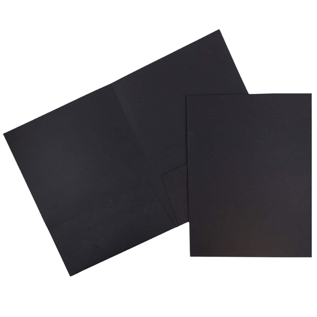JAM Paper 2-Pocket Textured Linen Business Folders, 100ct.